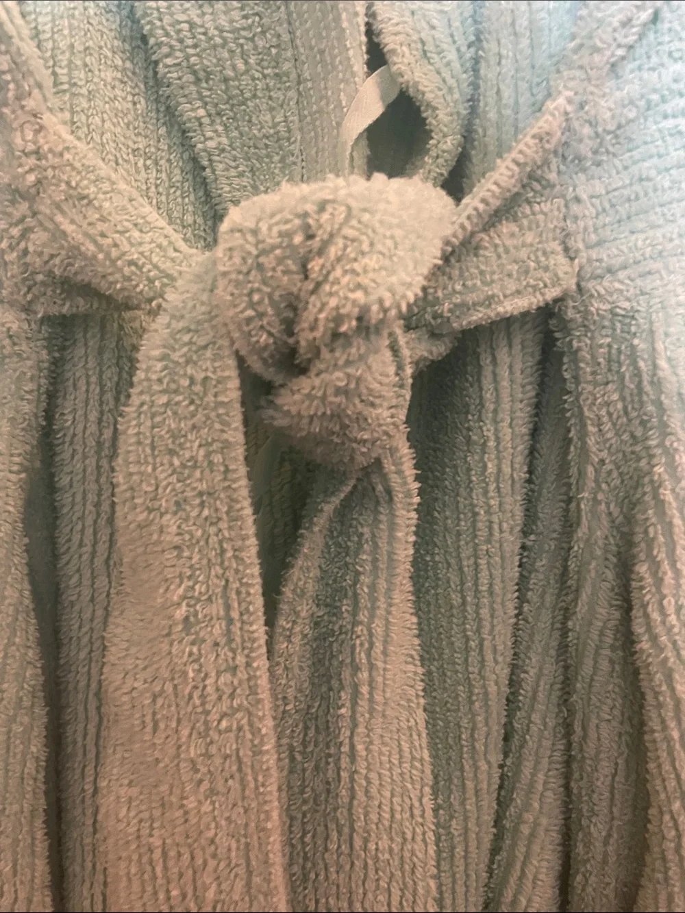 Vintage** delicates Minty Aqua Plush Bathrobe with Belt